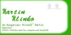 martin mlinko business card
